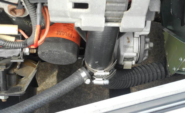 Heater hose to T